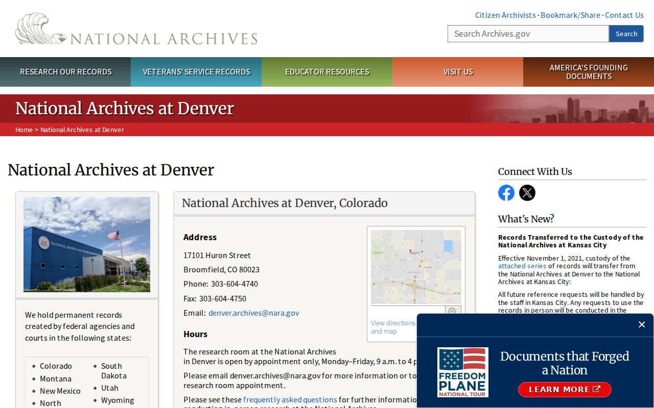 Broomfield County civil docket archival records fallback