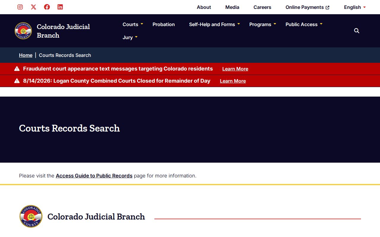 Broomfield County case lookup court records search guidance